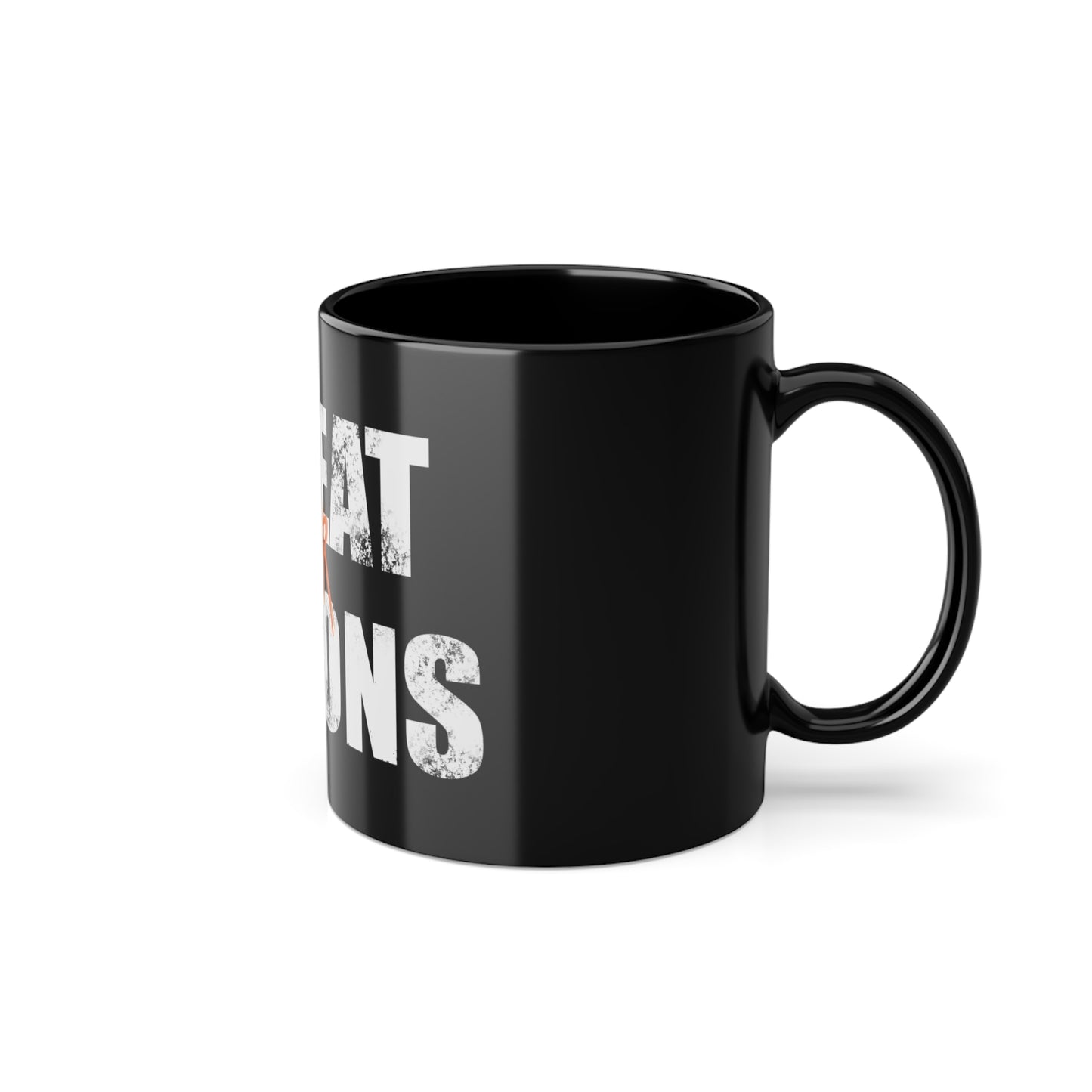 Defeat Your Demons - Black Coffee Mug