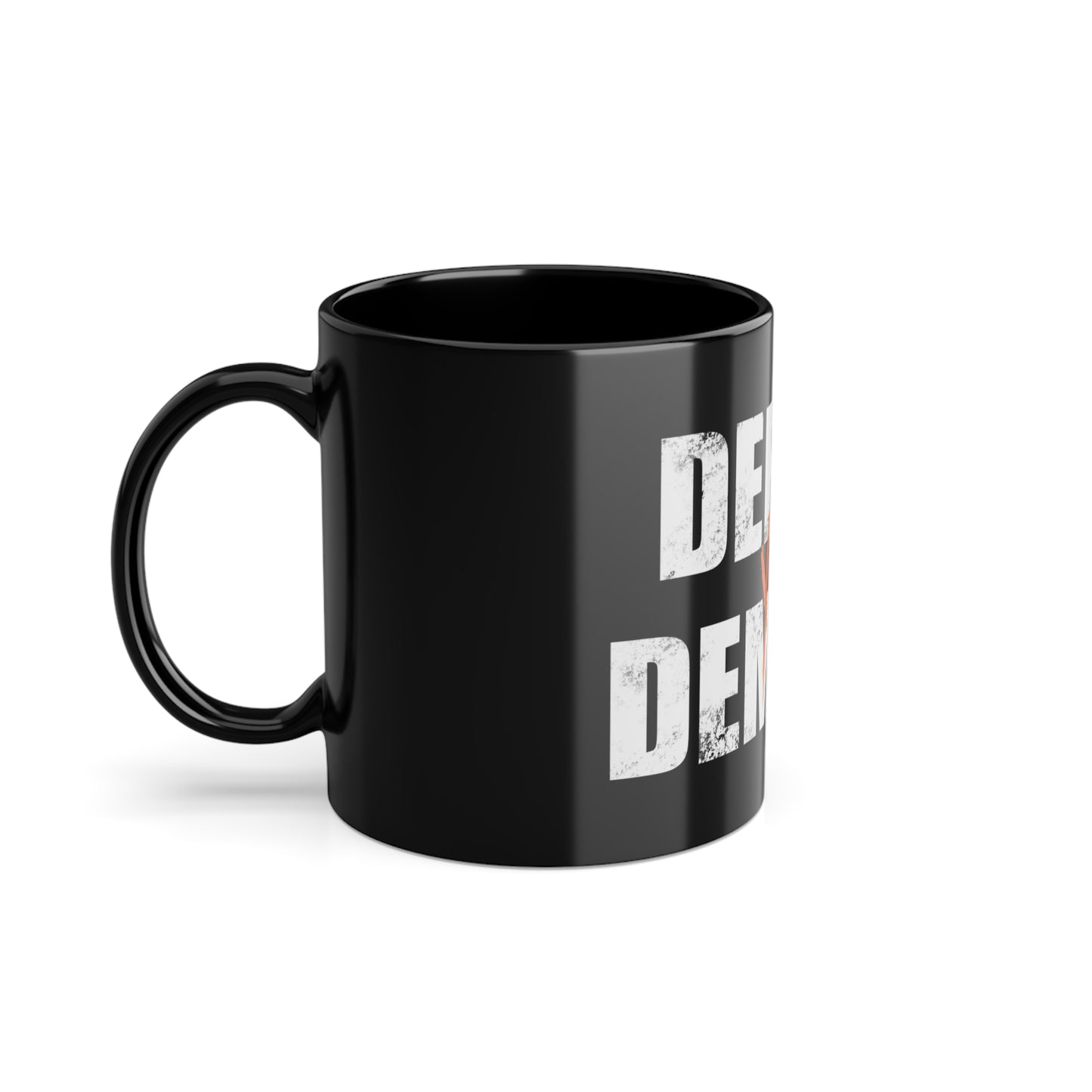 Defeat Your Demons - Black Coffee Mug