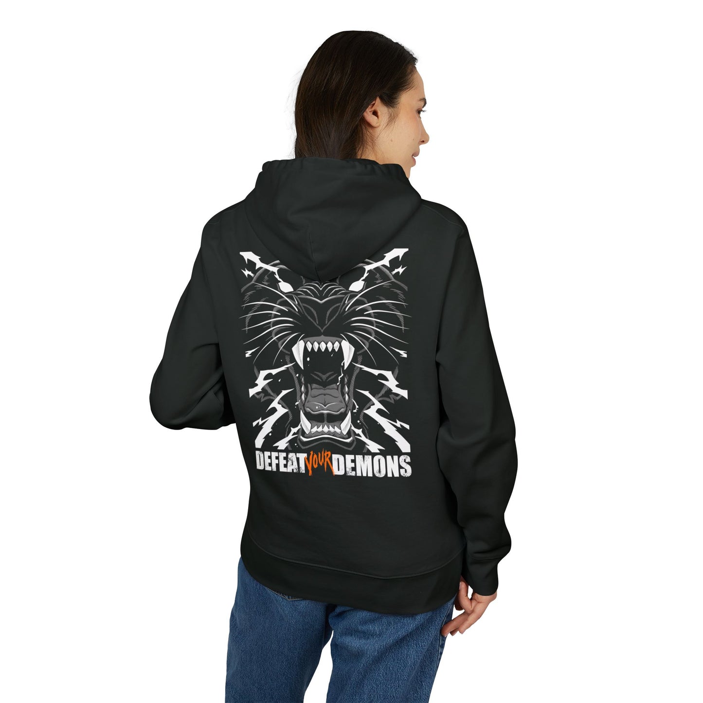 Defeat Your Demons - Black "Lightning" Panther - Unisex Hoody