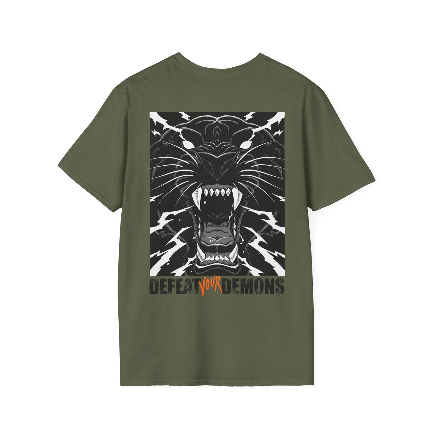 Defeat Your Demons - Black "Lightning" Panther - Unisex T-shirt