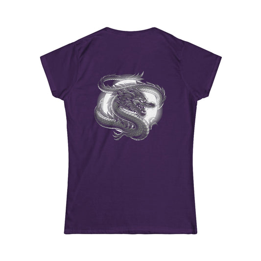 Women's T-Shirt - Moon Dragon - Power Elegance Softstyle Tee