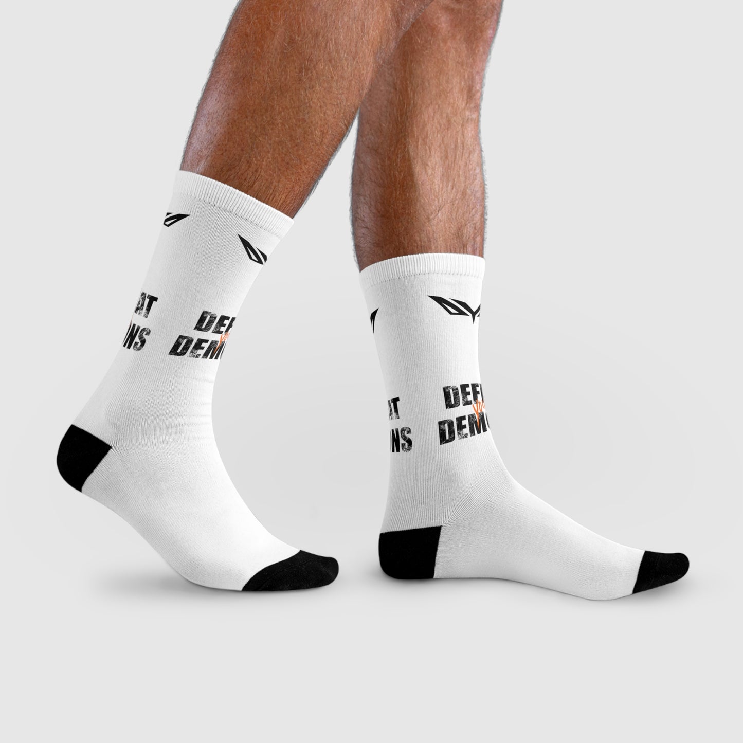 Defeat Your Demons Crew Socks