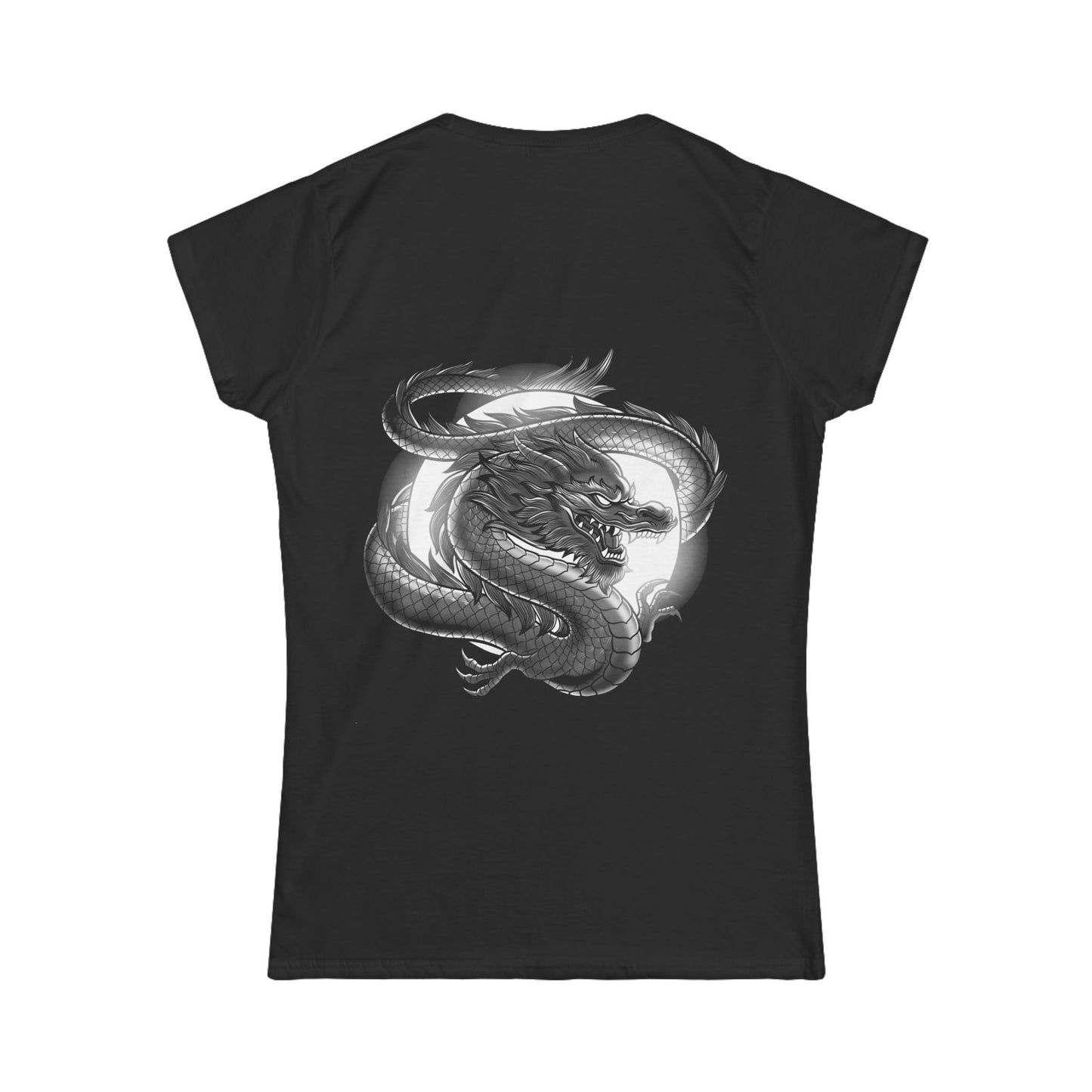 Women's T-Shirt - Moon Dragon - Power Elegance Softstyle Tee