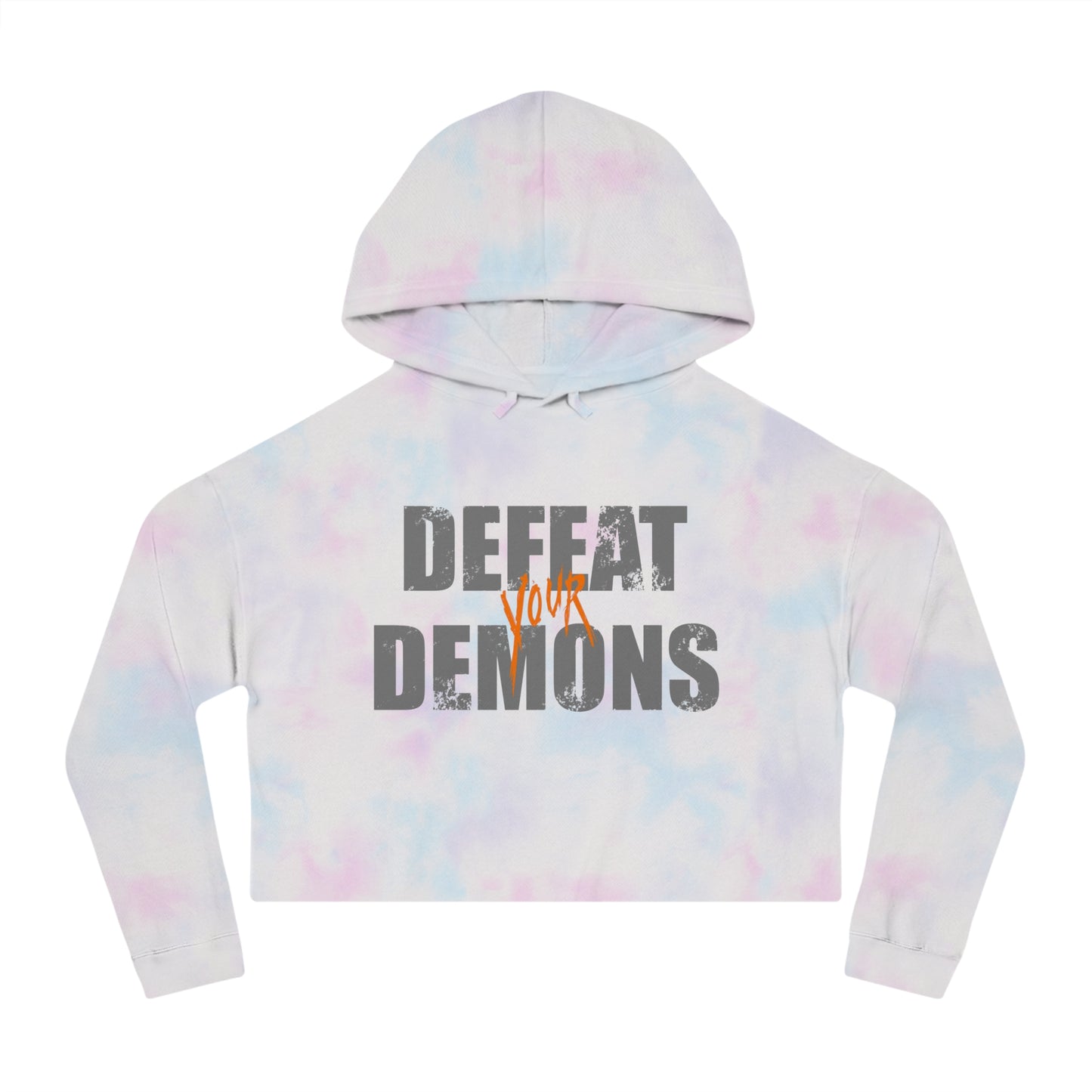 Defeat Your Demons - Women’s Cropped Hooded Sweatshirt