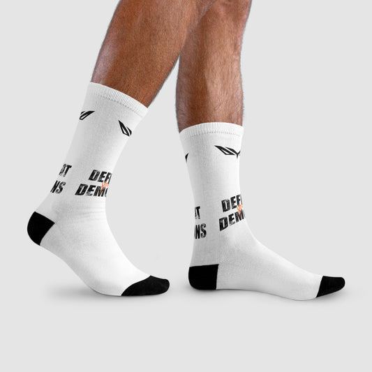 Defeat Your Demons Crew Socks