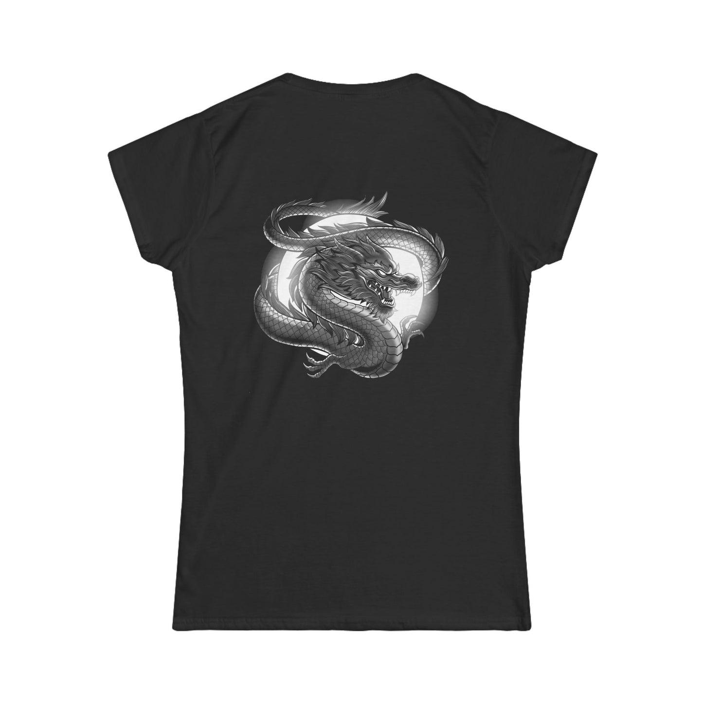 Women's T-Shirt - Moon Dragon - Power Elegance Softstyle Tee