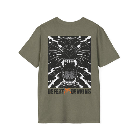 Defeat Your Demons - Black "Lightning" Panther - Unisex T-shirt